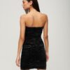 Minivestido bandeau de terciopelo