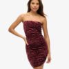 Minivestido bandeau de terciopelo