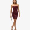 Minivestido bandeau de terciopelo