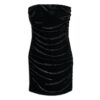 Minivestido bandeau de terciopelo
