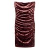 Minivestido bandeau de terciopelo