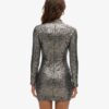 Minivestido con cuello alto y lentejuelas
