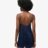 Minivestido con tirantes y cuello en V con flecos