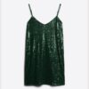 Minivestido con tirantes y lentejuelas