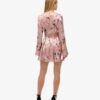 Minivestido de jacquard con mangas acampanadas