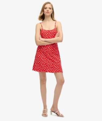 Minivestido de jersey con tirantes y estampado