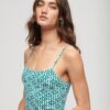 Minivestido de jersey con tirantes y estampado