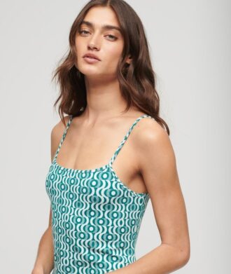 Minivestido de jersey con tirantes y estampado