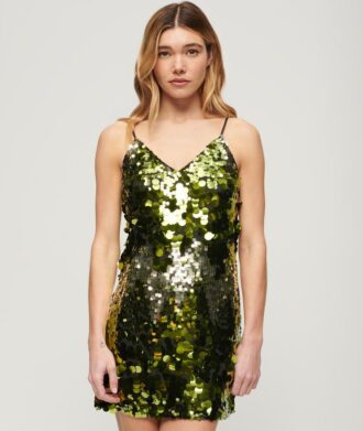 Minivestido de lentejuelas disco