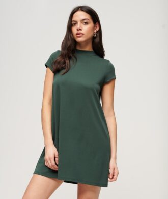 Minivestido de manga corta y corte en A