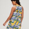 Minivestido sin mangas de cuello alto