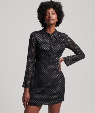 Minivestido tipo camisa estampado