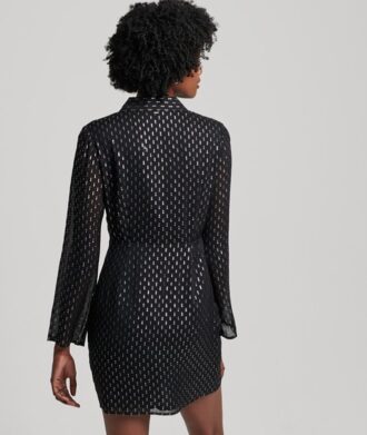 Minivestido tipo camisa estampado