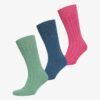 Pack de 3 pares de calcetines unisex de Organic Cotton con diseño de canalé