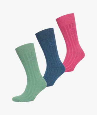 Pack de 3 pares de calcetines unisex de Organic Cotton con diseño de canalé