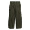 Pantalones cargo bordados de talle bajo