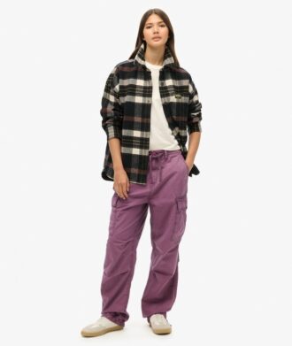 Pantalones cargo de paracaídas de talle bajo