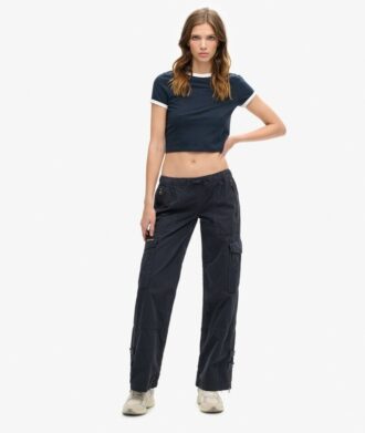 Pantalones cargo de talle bajo y pierna ancha