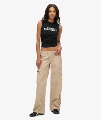 Pantalones cargo de talle bajo y pierna ancha
