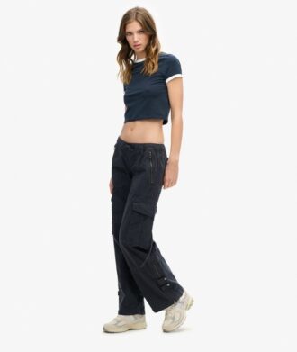 Pantalones cargo de talle bajo y pierna ancha