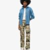 Pantalones cargo rectos de talle bajo