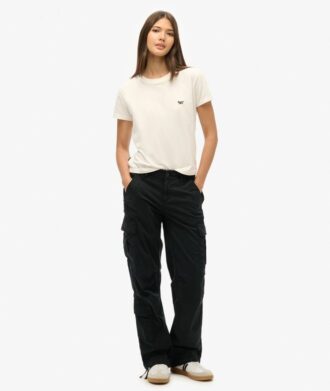 Pantalones cargo rectos de talle bajo