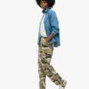 Pantalones cargo rectos de talle bajo