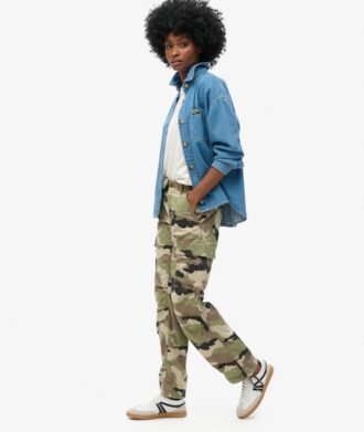 Pantalones cargo rectos de talle bajo