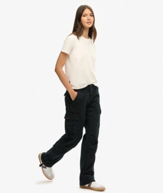 Pantalones cargo rectos de talle bajo