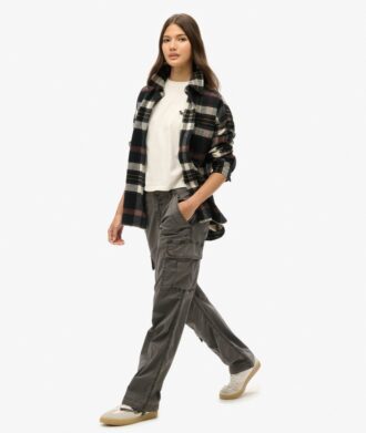 Pantalones cargo rectos de talle bajo