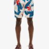 Pantalones cortos de 43 cm con estampado hawaiano reciclado