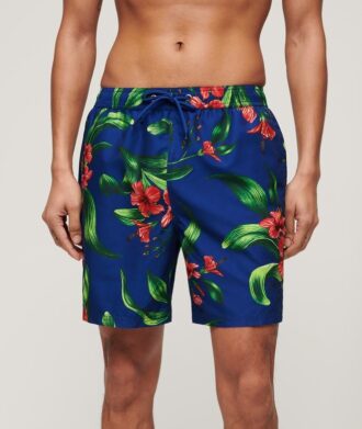 Pantalones cortos de 43 cm con estampado hawaiano reciclado
