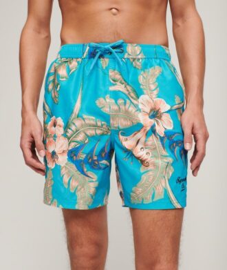 Pantalones cortos de 43 cm con estampado hawaiano reciclado
