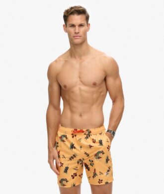Pantalones cortos de 43 cm con estampado hawaiano reciclado