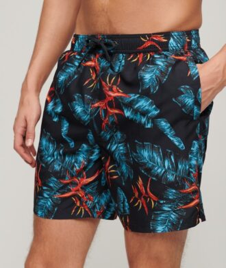 Pantalones cortos de 43 cm con estampado hawaiano reciclado