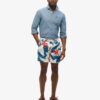 Pantalones cortos de 43 cm con estampado hawaiano reciclado