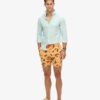 Pantalones cortos de 43 cm con estampado hawaiano reciclado
