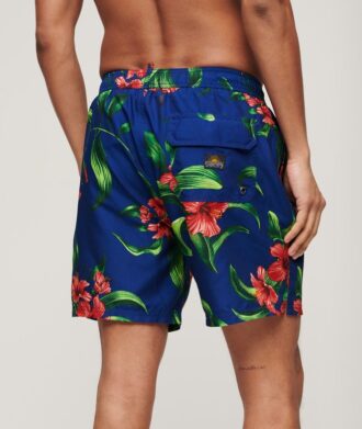 Pantalones cortos de 43 cm con estampado hawaiano reciclado