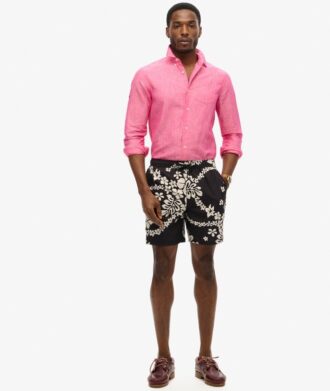 Pantalones cortos de 43 cm con estampado hawaiano reciclado
