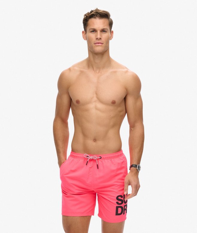 Pantalones cortos reciclados de 17 pulgadas con logotipo de ropa deportiva