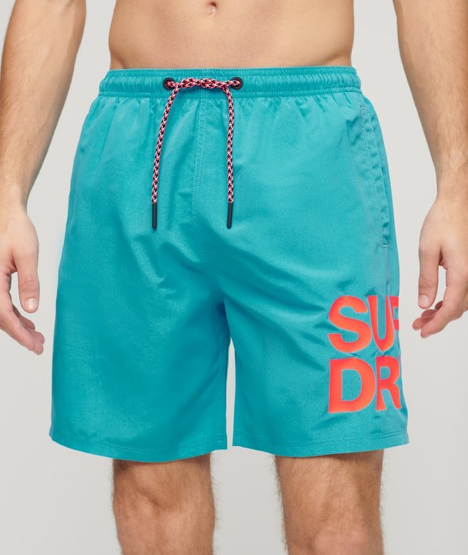 Pantalones cortos reciclados de 17 pulgadas con logotipo de ropa deportiva