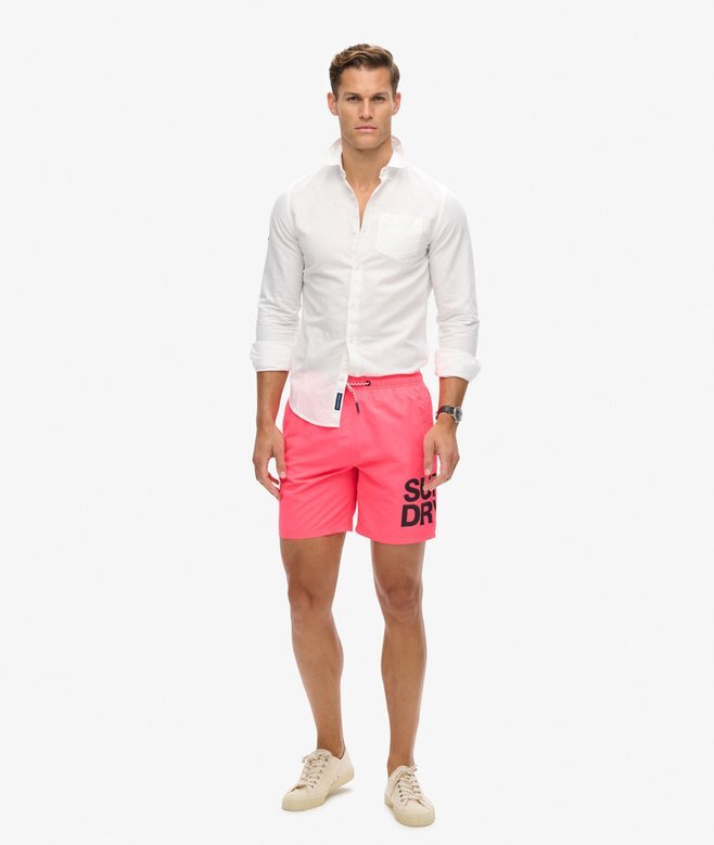 Pantalones cortos reciclados de 17 pulgadas con logotipo de ropa deportiva