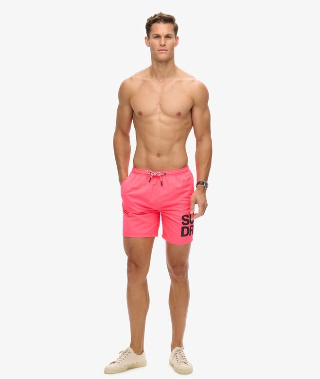 Pantalones cortos reciclados de 17 pulgadas con logotipo de ropa deportiva
