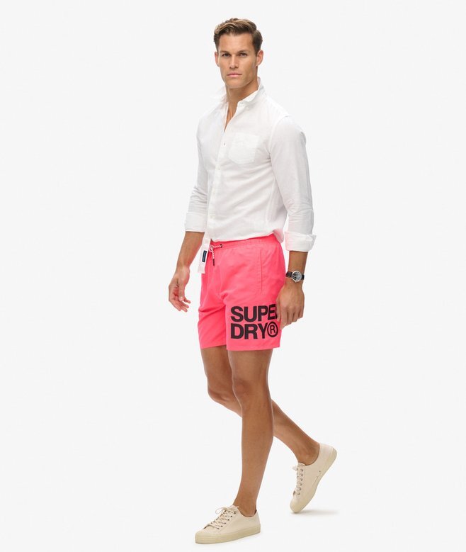 Pantalones cortos reciclados de 17 pulgadas con logotipo de ropa deportiva