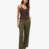 Pantalones de lino de talle bajo