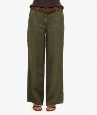 Pantalones de lino de talle bajo