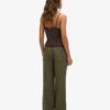 Pantalones de lino de talle bajo