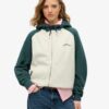 Sudadera con capucha, cremallera y mangas raglán oversize con el logotipo Essential