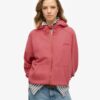 Sudadera con capucha, cremallera y mangas raglán oversize con el logotipo Essential