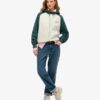 Sudadera con capucha, cremallera y mangas raglán oversize con el logotipo Essential